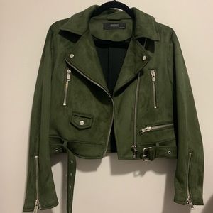ZARA Faux Suede Biker Jacket